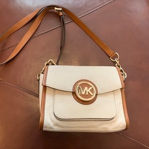 Michael Kors White Leather  Purse
